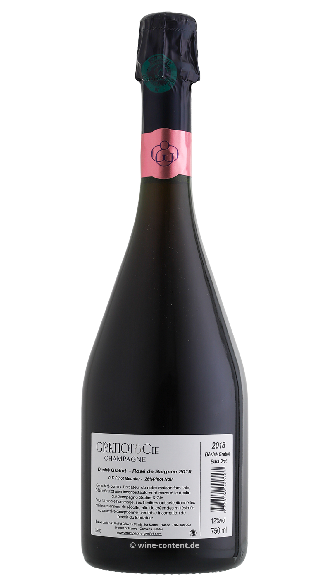 Champagner Rosé de Saignée 2018 Désiré Gratiot Extra Brut