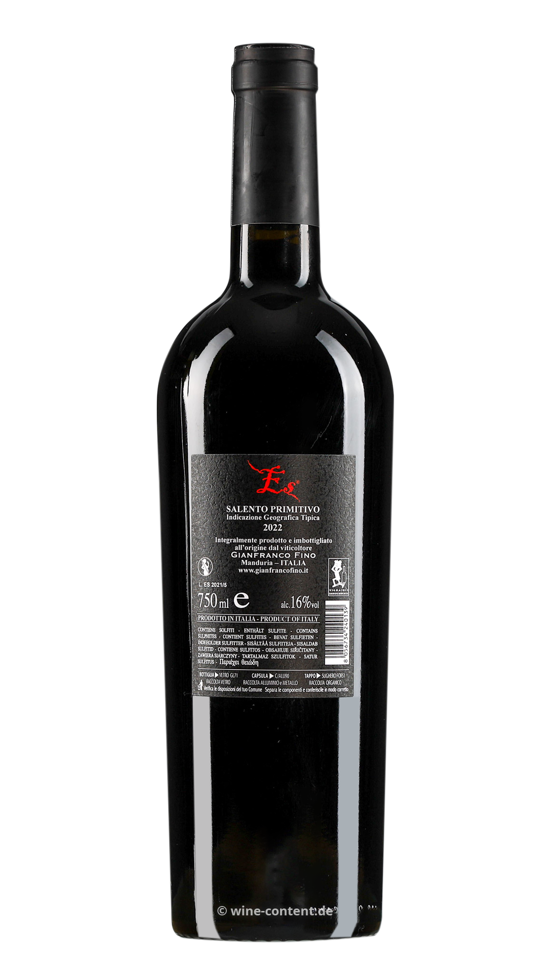 Primitivo Salento 2022 ES