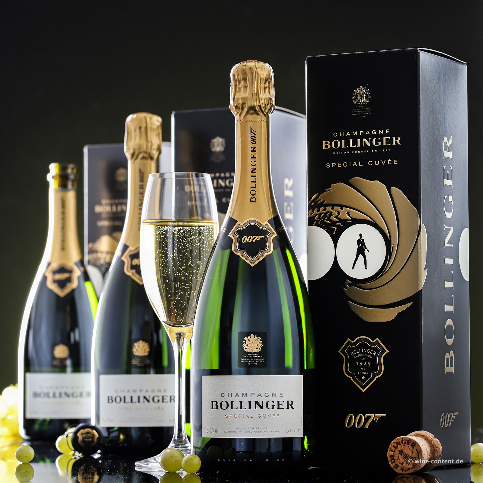 3er-Paket Champagner Special Cuvée Brut Limited Edition James Bond 007