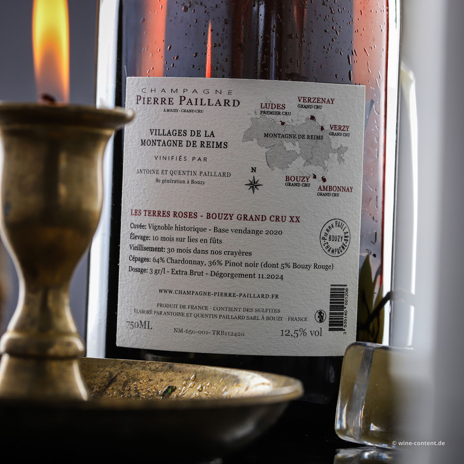 Champagner Rosé Bouzy Grand Cru Les Terres Roses Extra Brut