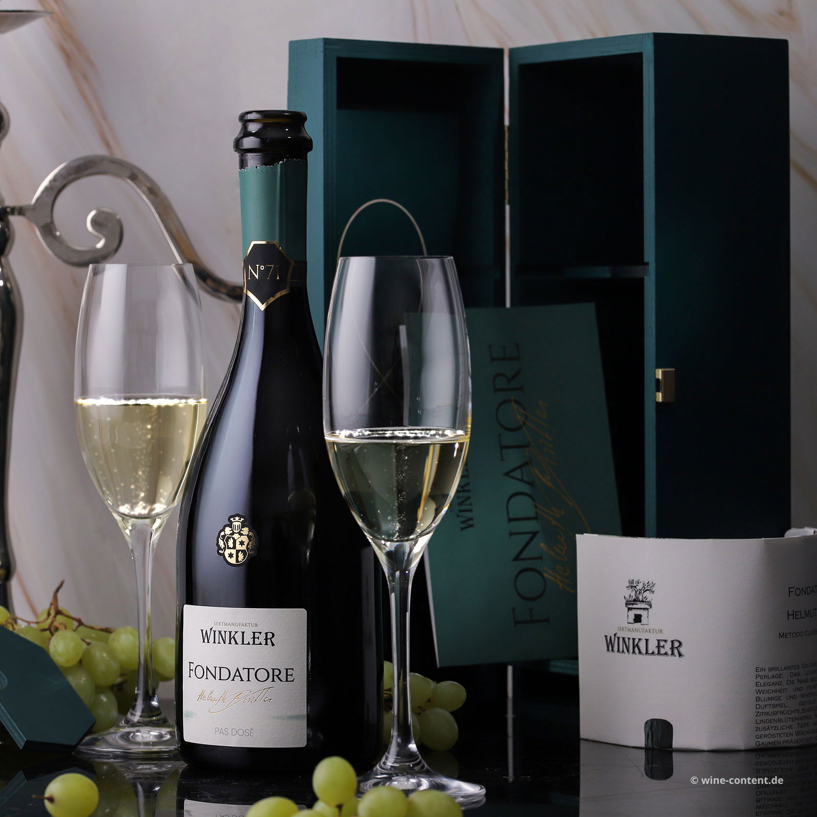 Spumante Fondatore N°71 in Holzkiste