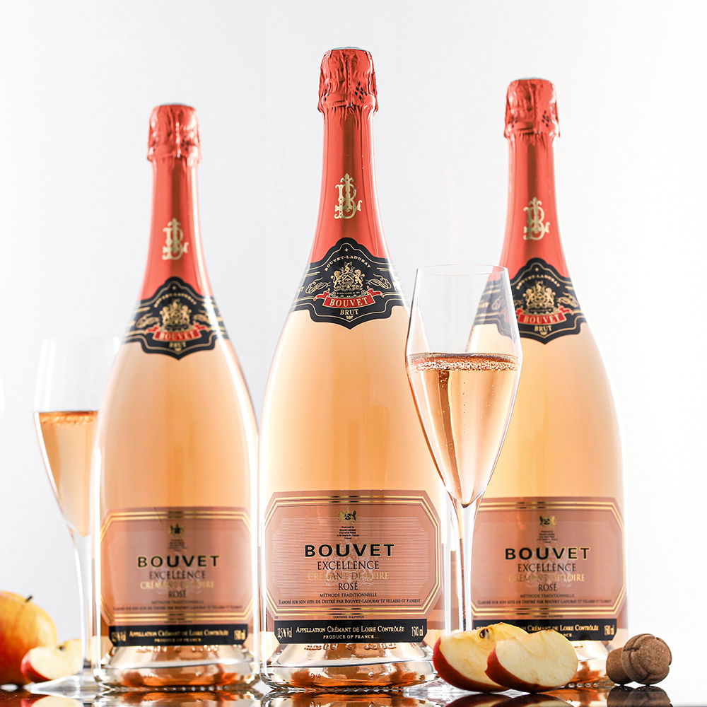 3er-Paket Crémant de Loire Rosé Excellence Brut Magnum