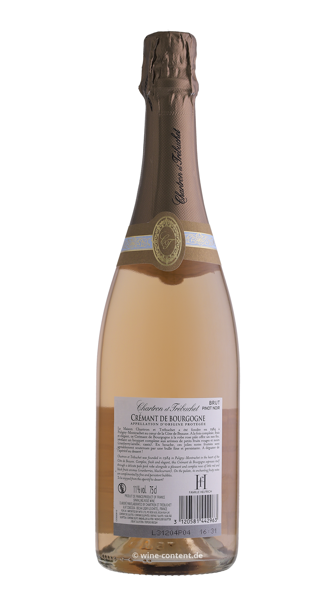 Crémant de Bourgogne Rosé Pinot Noir 2022 Brut
