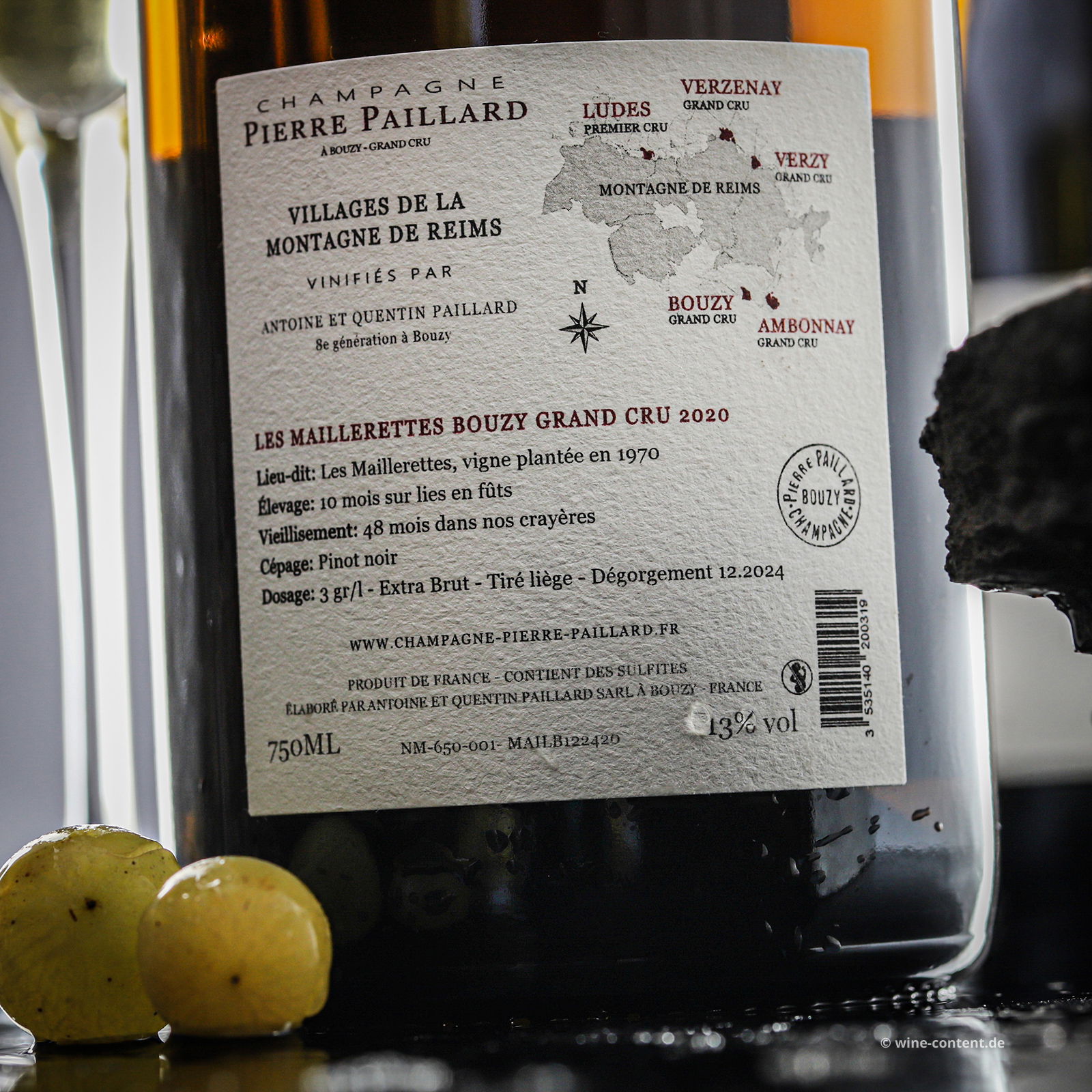 Champagner Les Maillerettes 2020 Bouzy Grand Cru Extra Brut