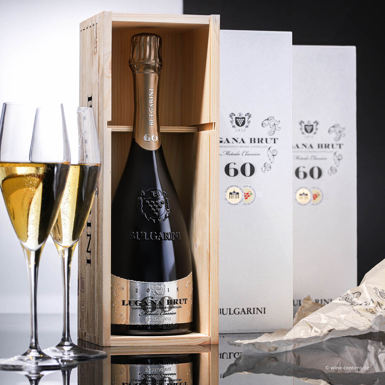 3er-Paket Lugana Spumante 2015 60 mesi Brut