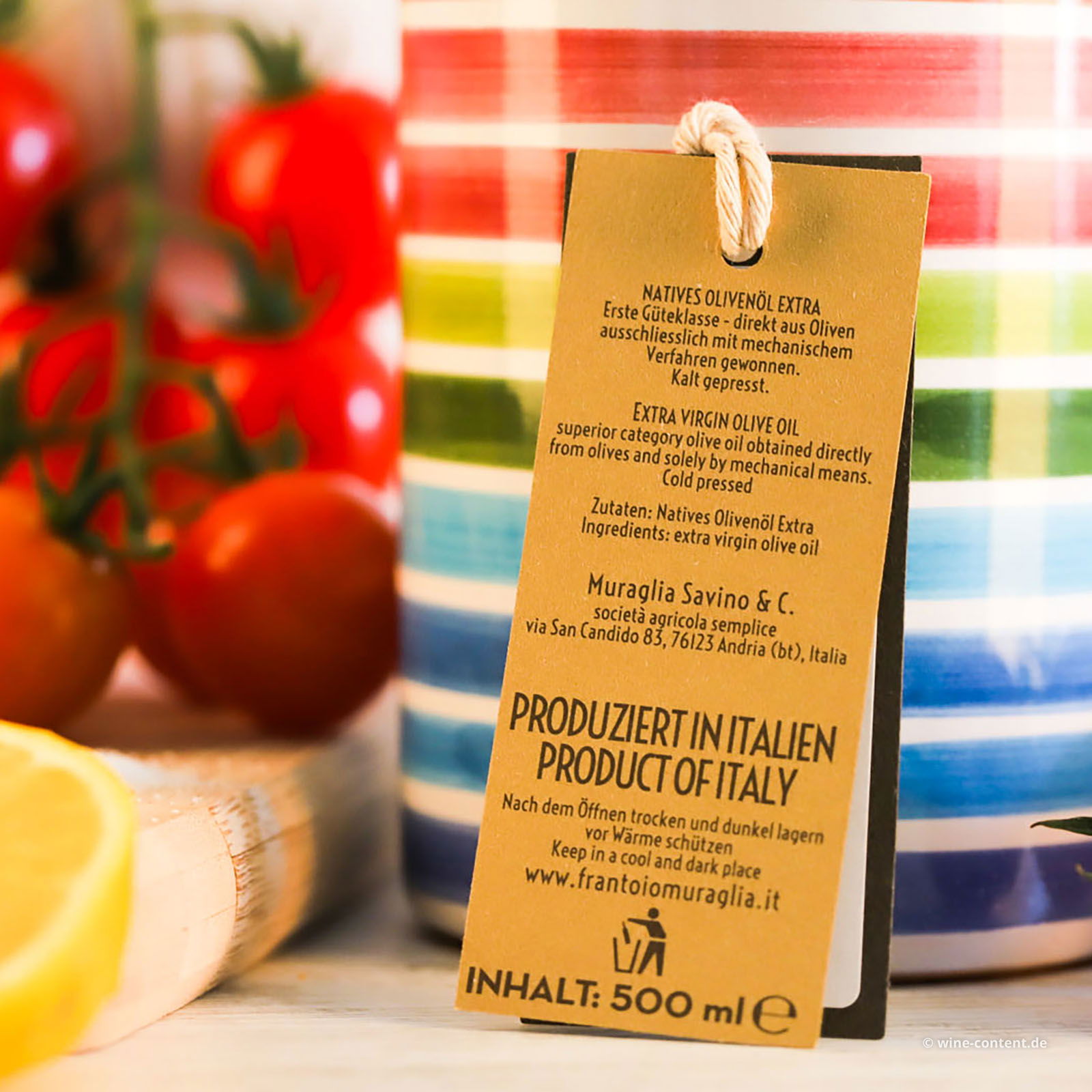 Vorbestellung: 0,5 L Olivenöl Extra Vergine 2025 Fruttato Medio Rainbow