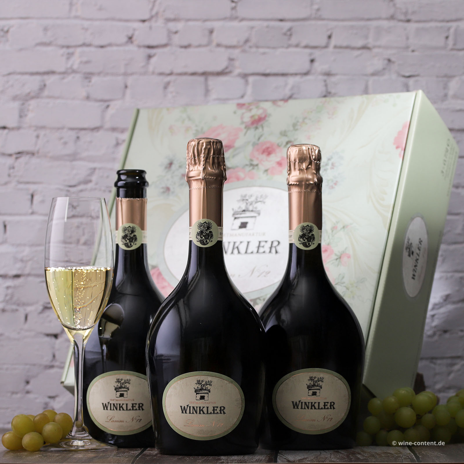 3x Spumante Lamm N°12 Extra Brut in Geschenkverpackung
