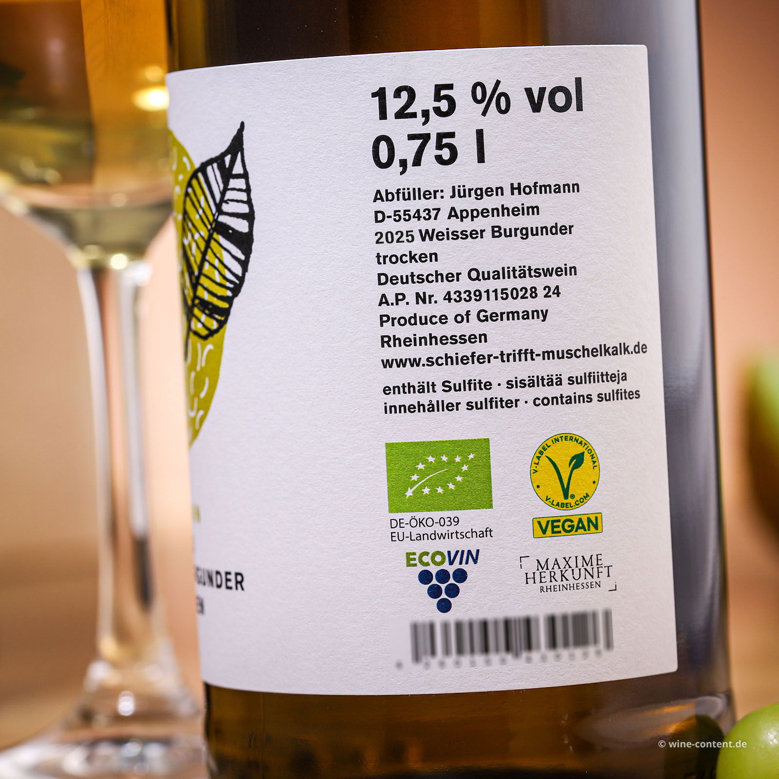 Weißer Burgunder 2025 Federblatt Bio