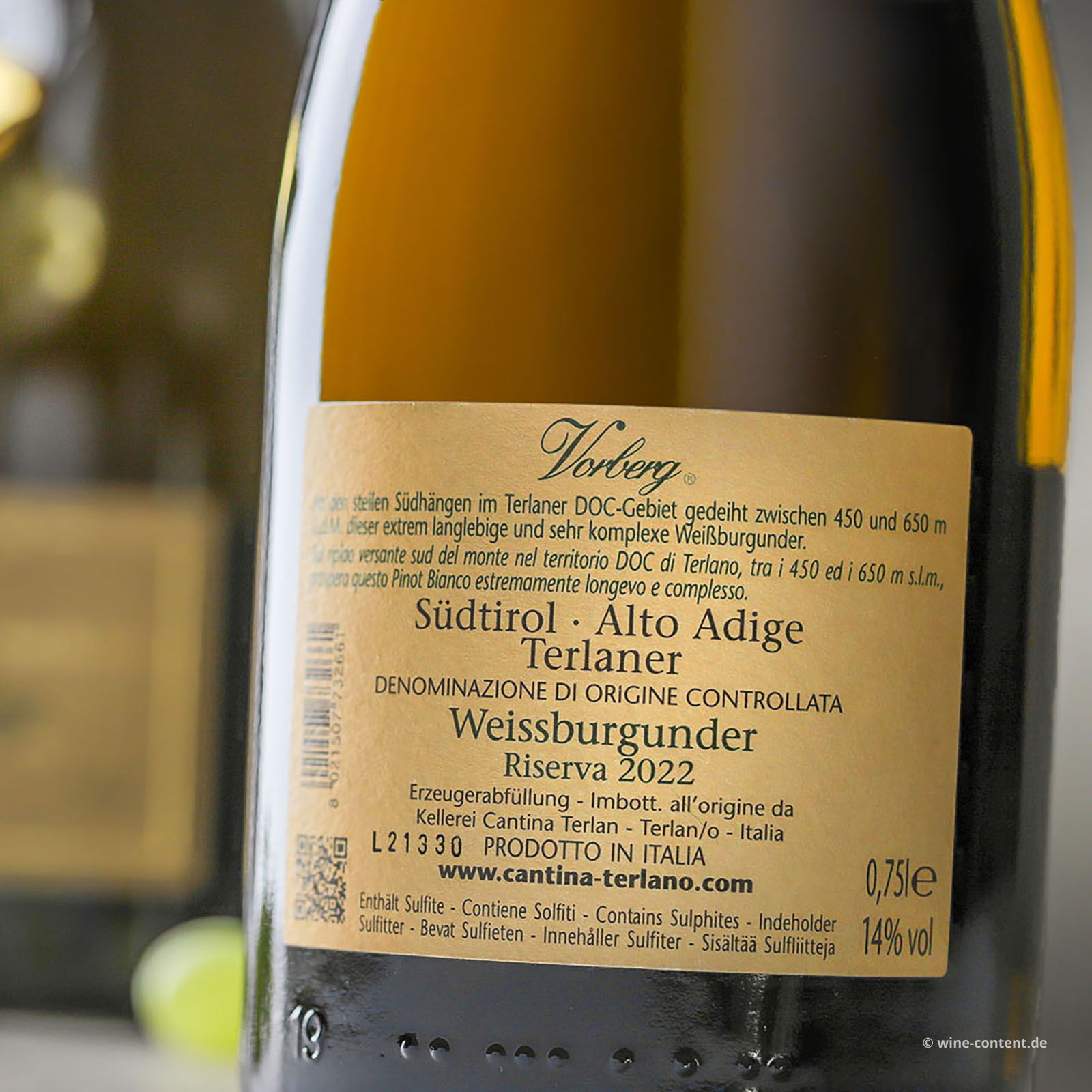 Weißburgunder Riserva 2022 Vorberg