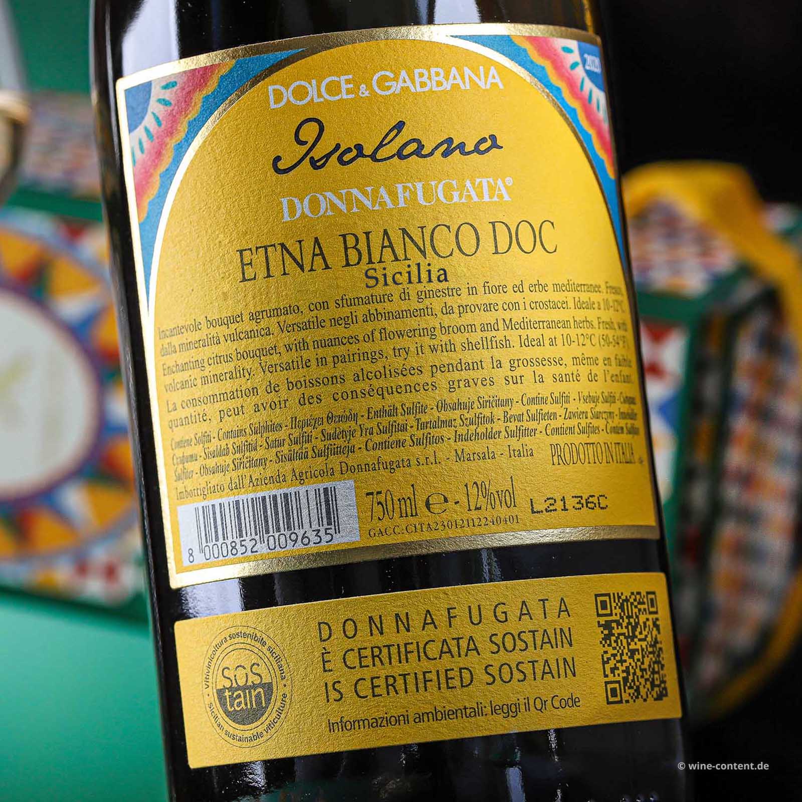 Etna Bianco 2022 Isolano Dolce & Gabbana