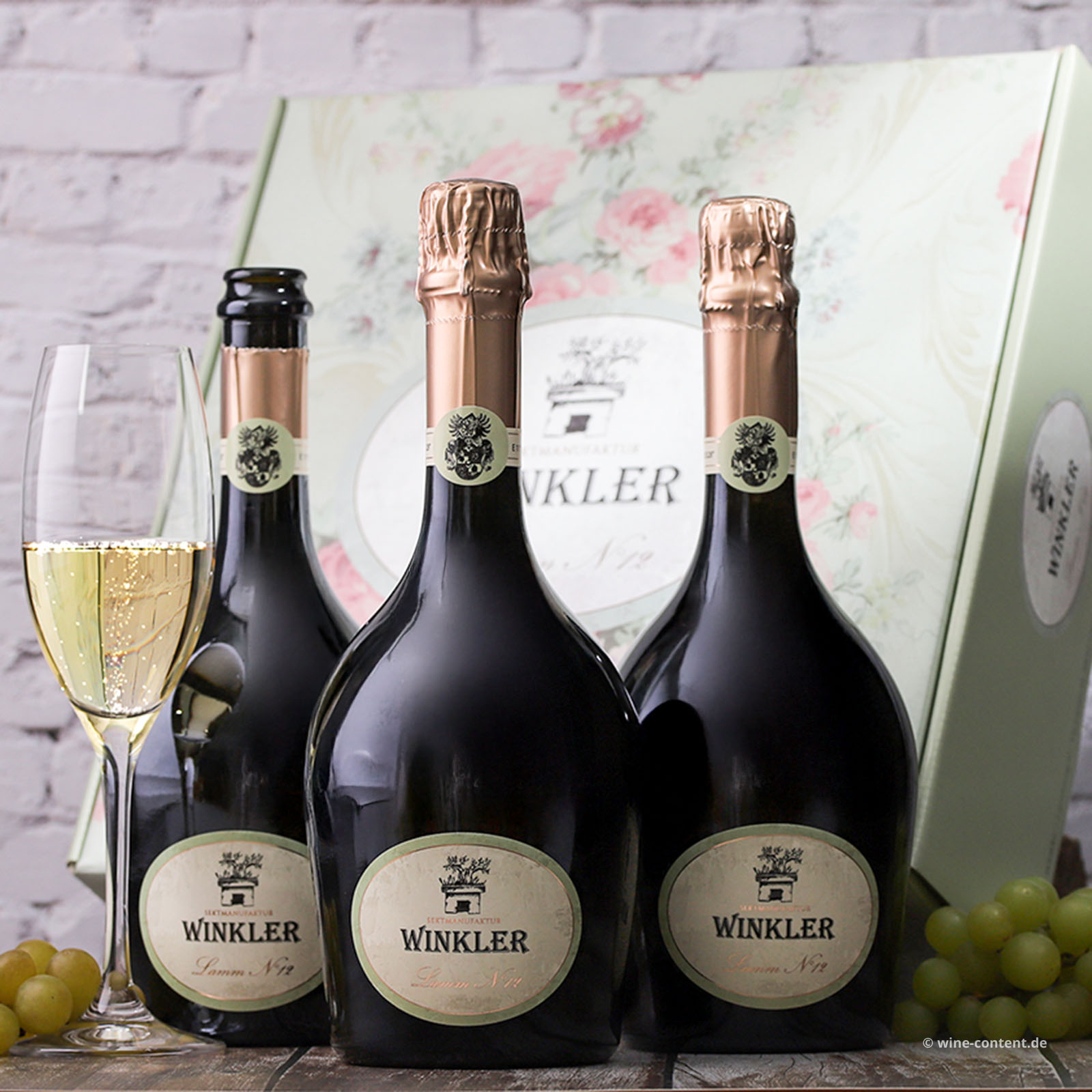 3x Spumante Lamm N°12 Extra Brut in Geschenkverpackung