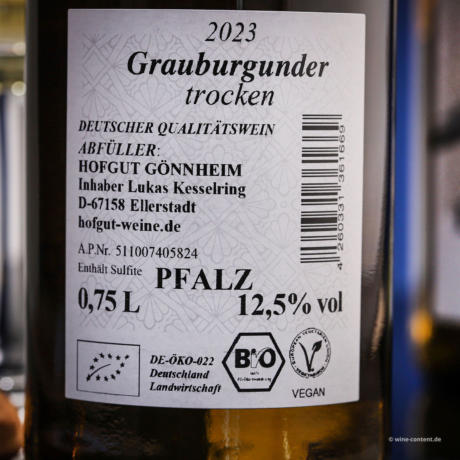 Grauburgunder 2023 Gönnheim Bio