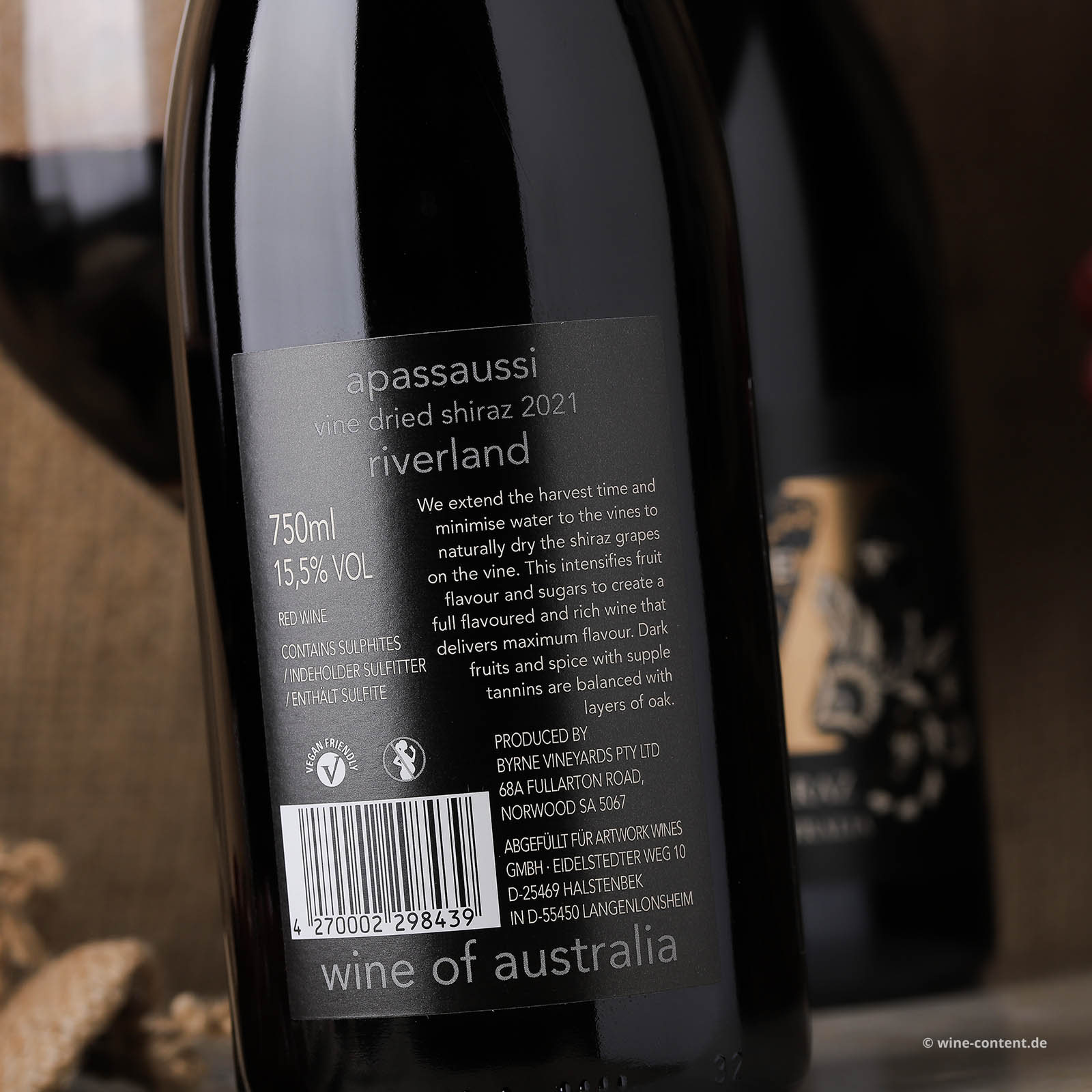 Vine-Dried Shiraz 2021 AppassAussi One