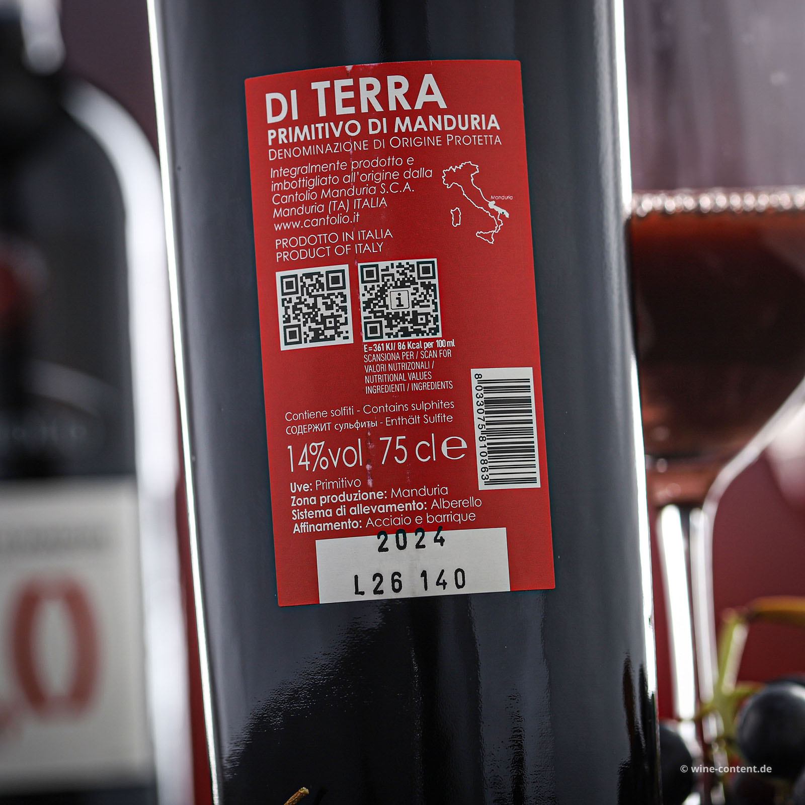 Primitivo di Manduria 2024 di Terra 14,0