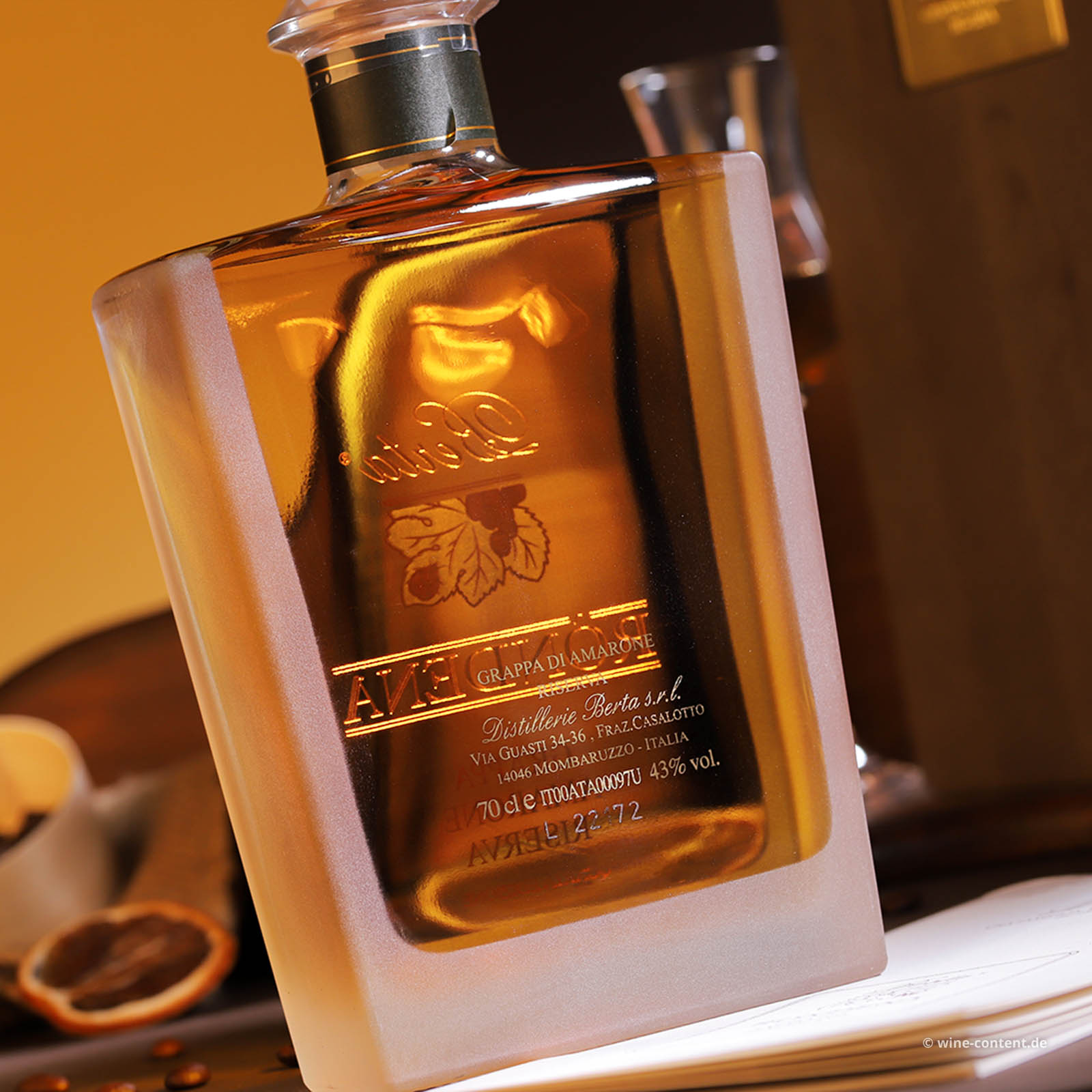 Grappa Amarone Riserva Ròndena in Holzkassette