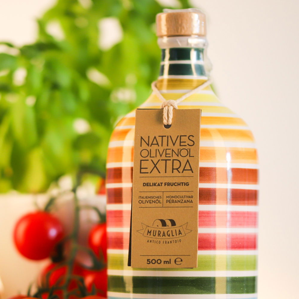 Vorbestellung: 0,5 L Olivenöl Extra Vergine 2025 Fruttato Medio Rainbow