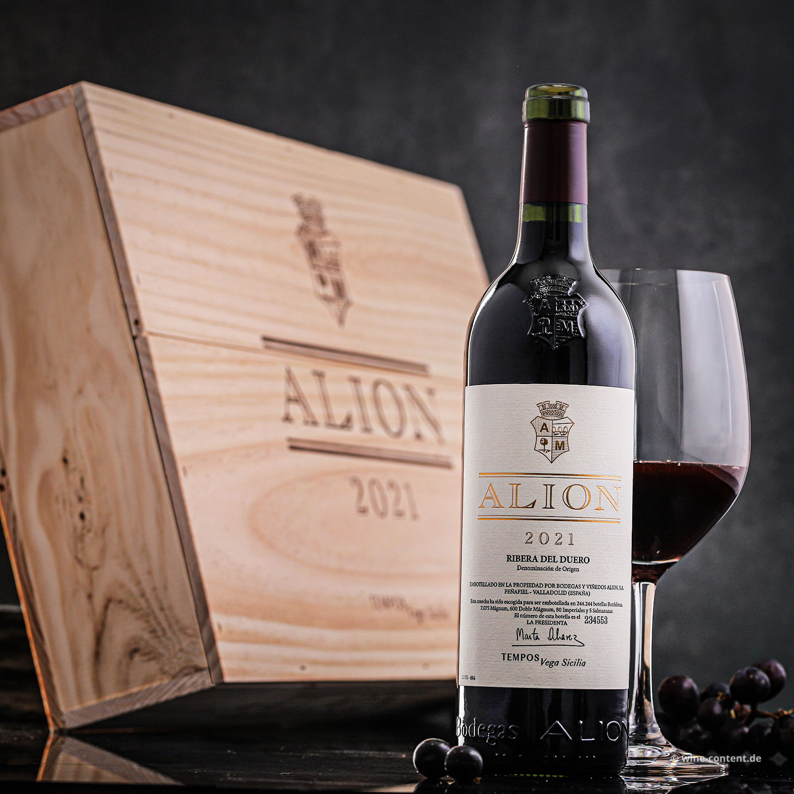 6er-Holzkiste Ribera del Duero 2021 Alión