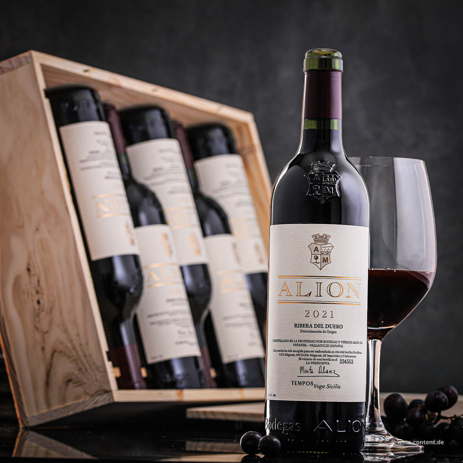 6er-Holzkiste Ribera del Duero 2021 Alión
