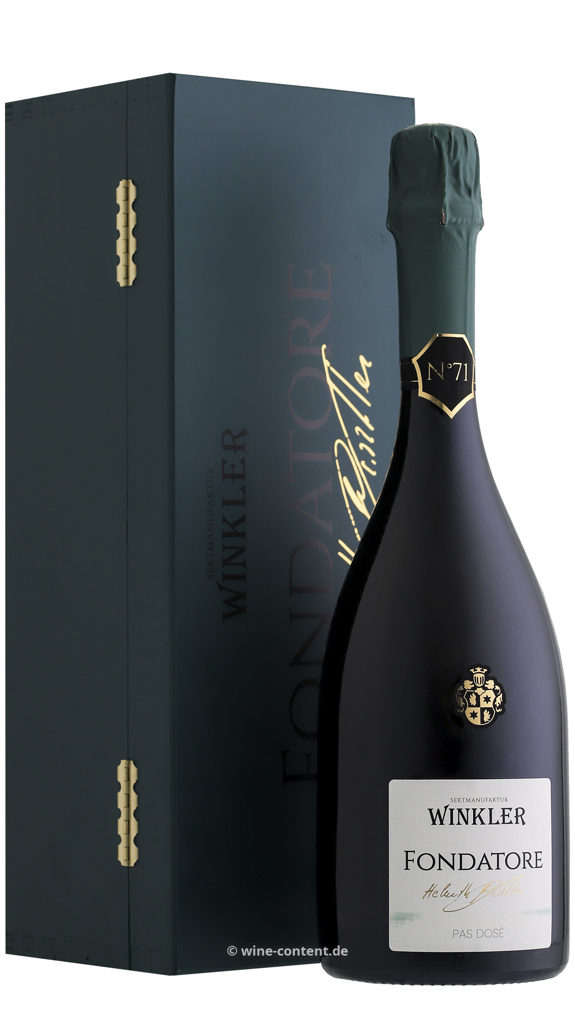Spumante Fondatore N°71 in Holzkiste