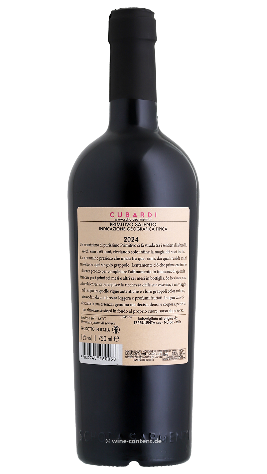 Primitivo Salento 2024 Cubardi