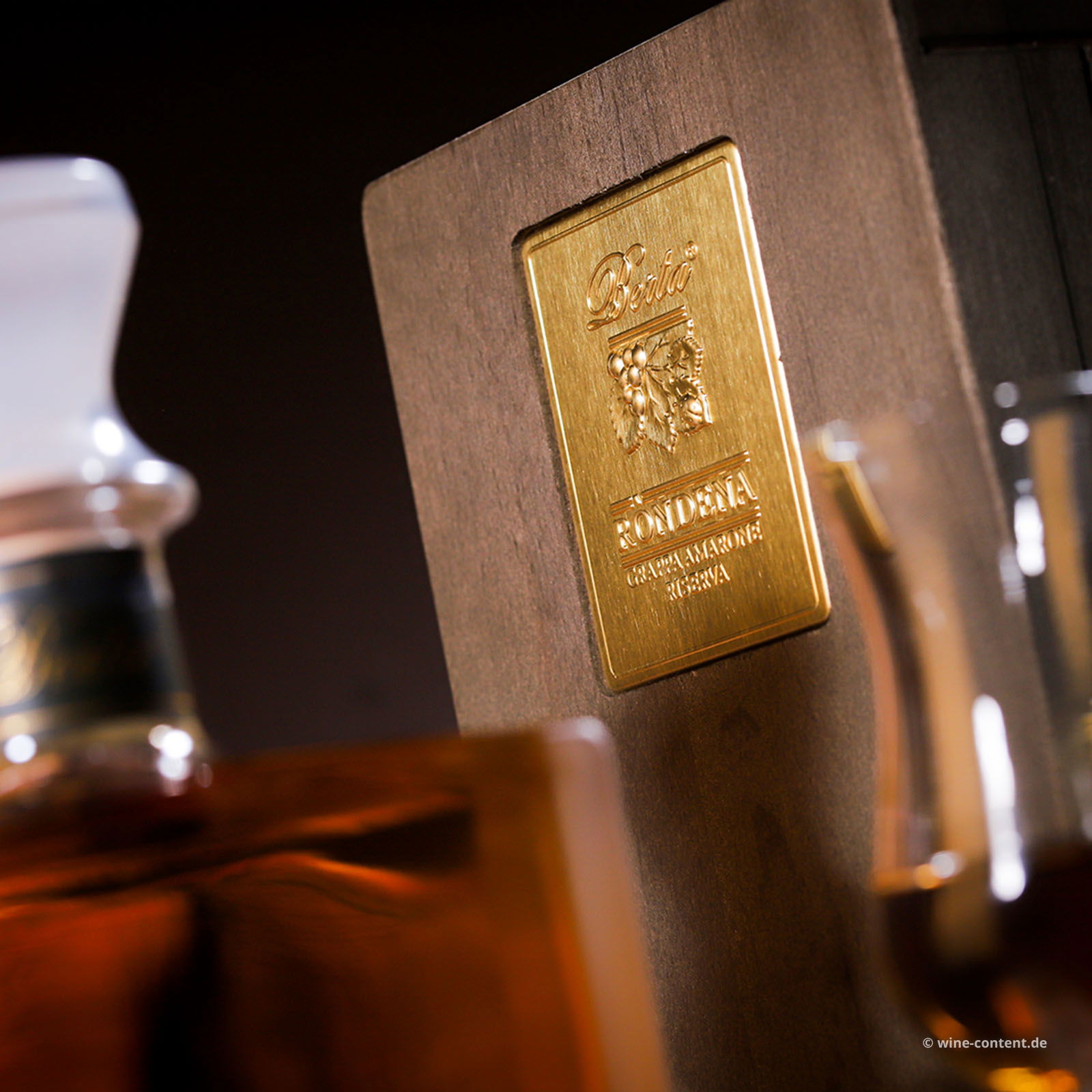 Grappa Amarone Riserva Ròndena in Holzkassette