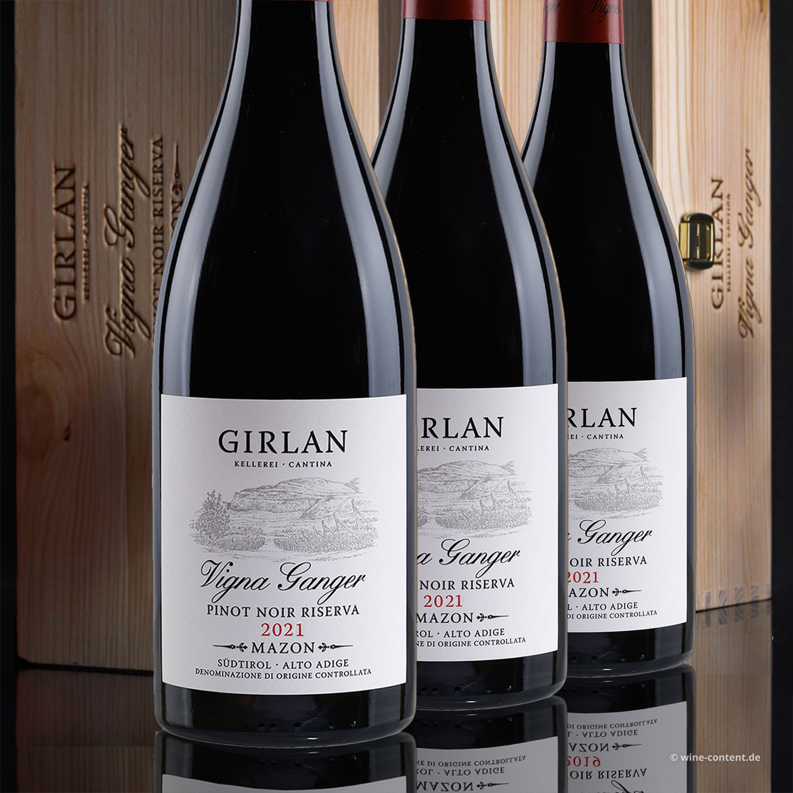 3er-Paket Pinot Noir Riserva 2021 Vigna Ganger