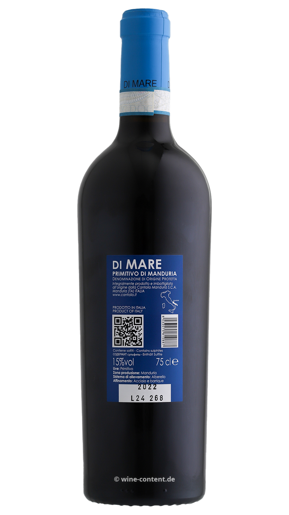 Primitivo di Manduria 2022 di Mare 15,0