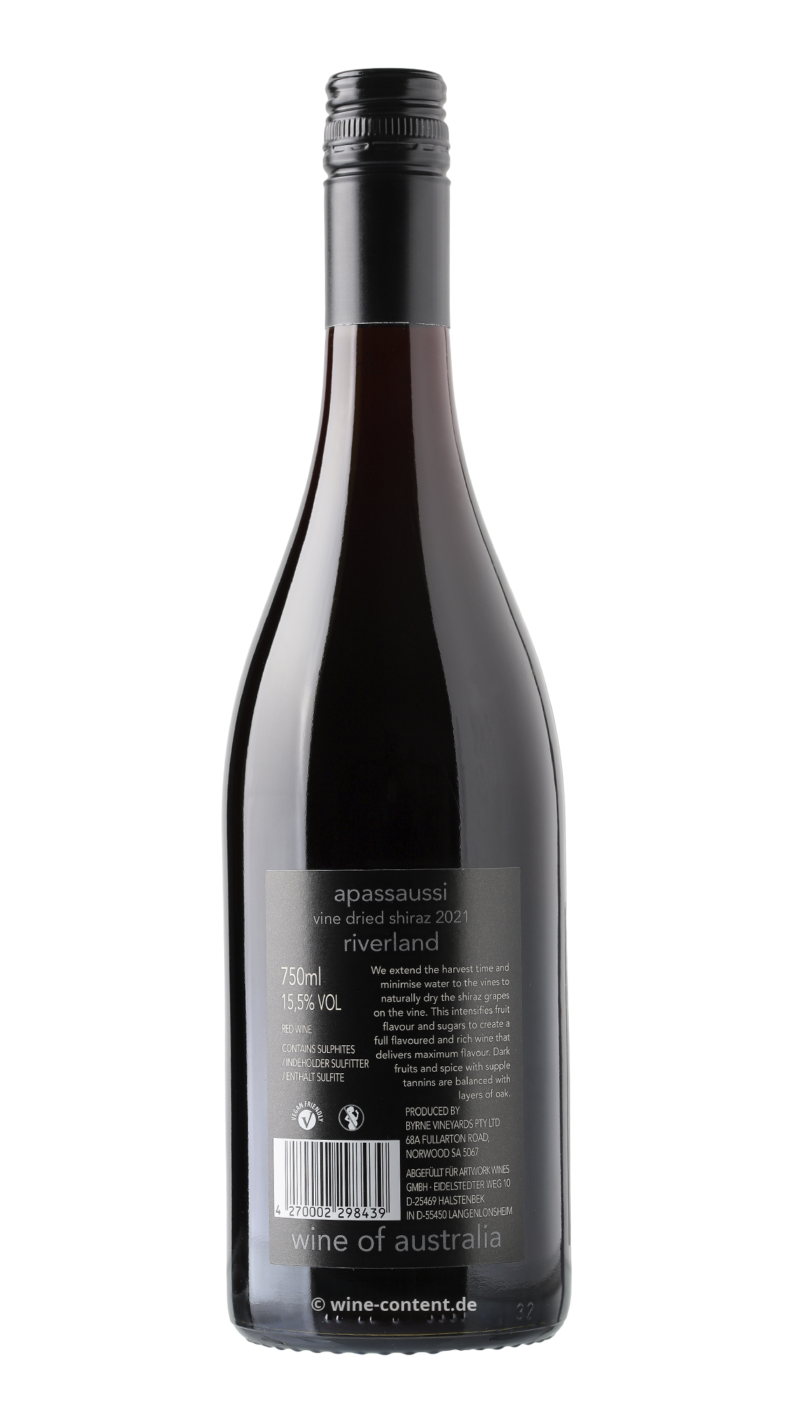 Vine-Dried Shiraz 2021 AppassAussi One