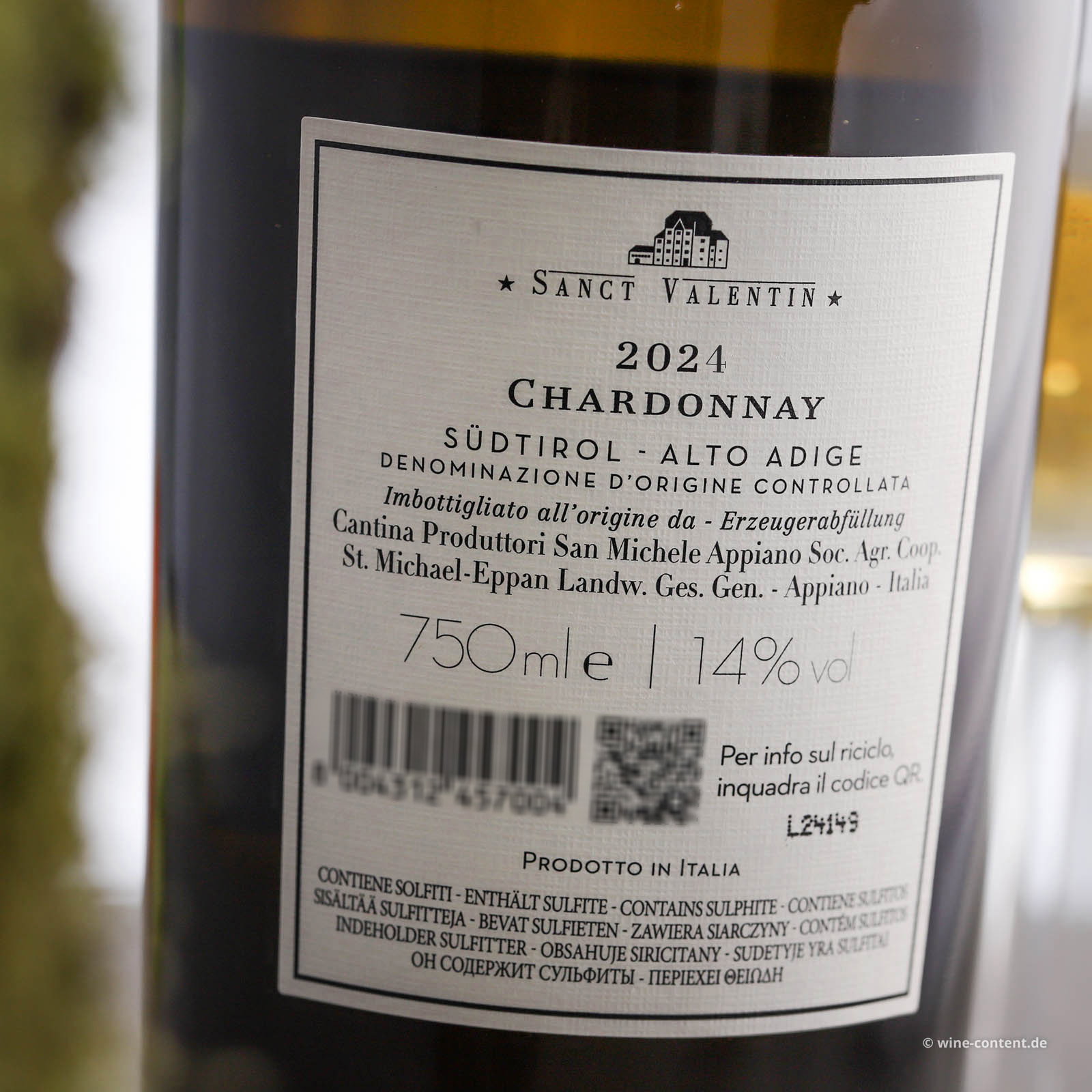 Chardonnay 2024 Sanct Valentin