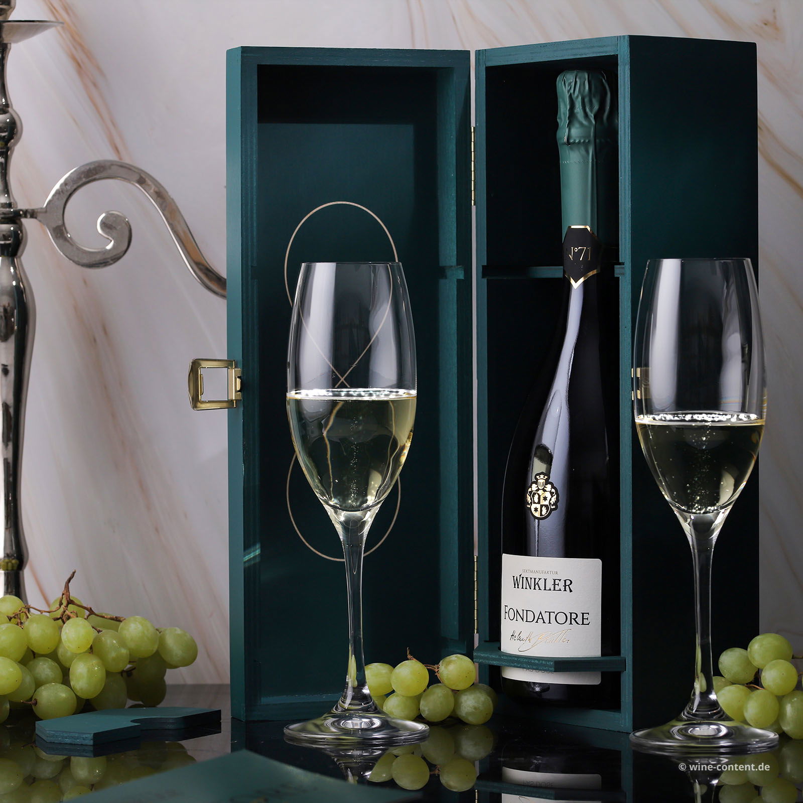 Spumante Fondatore N°71 in Holzkiste