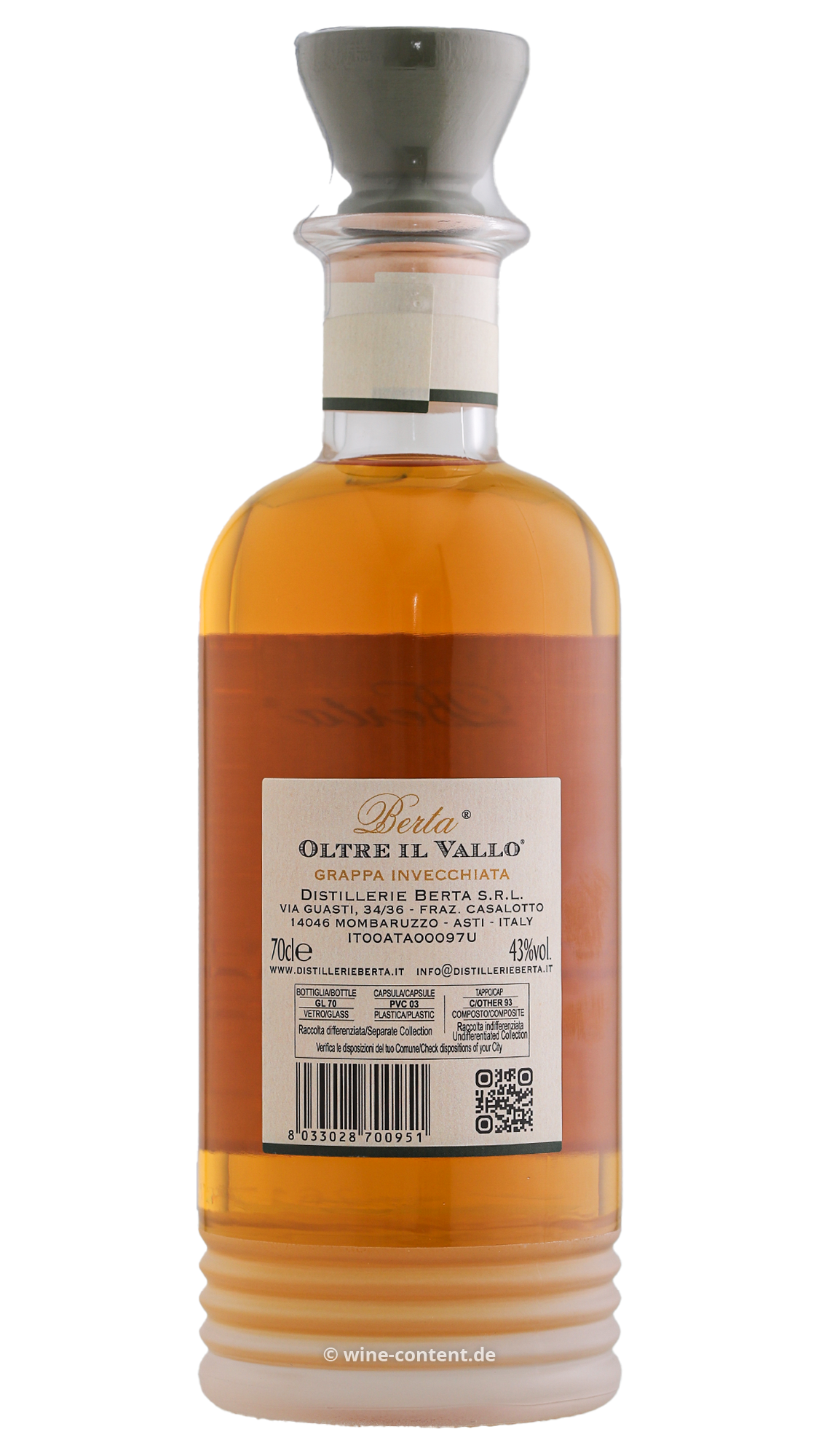 Grappa Invecchiata Oltre il Vallo