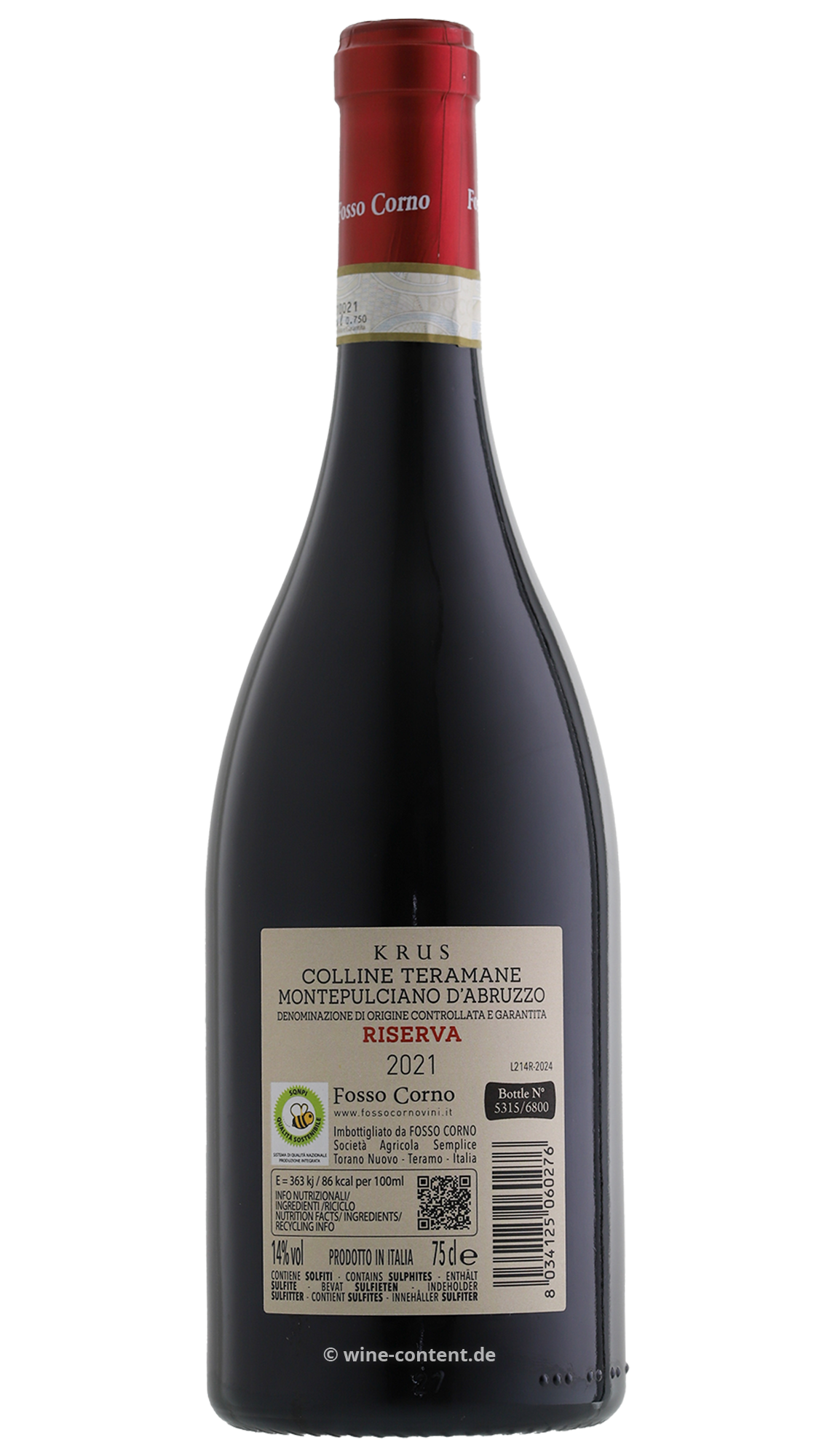 Montepulciano d´Abruzzo Riserva 2021 Krus