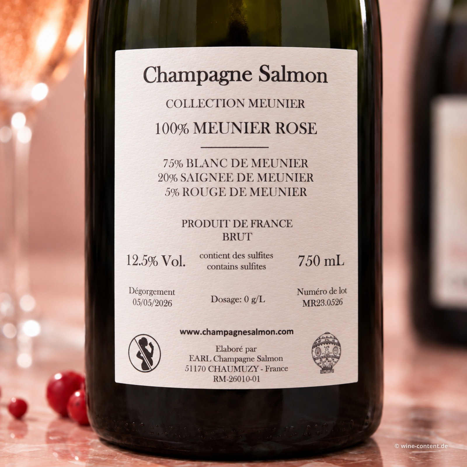 Champagner 100% Meunier Rosé Brut