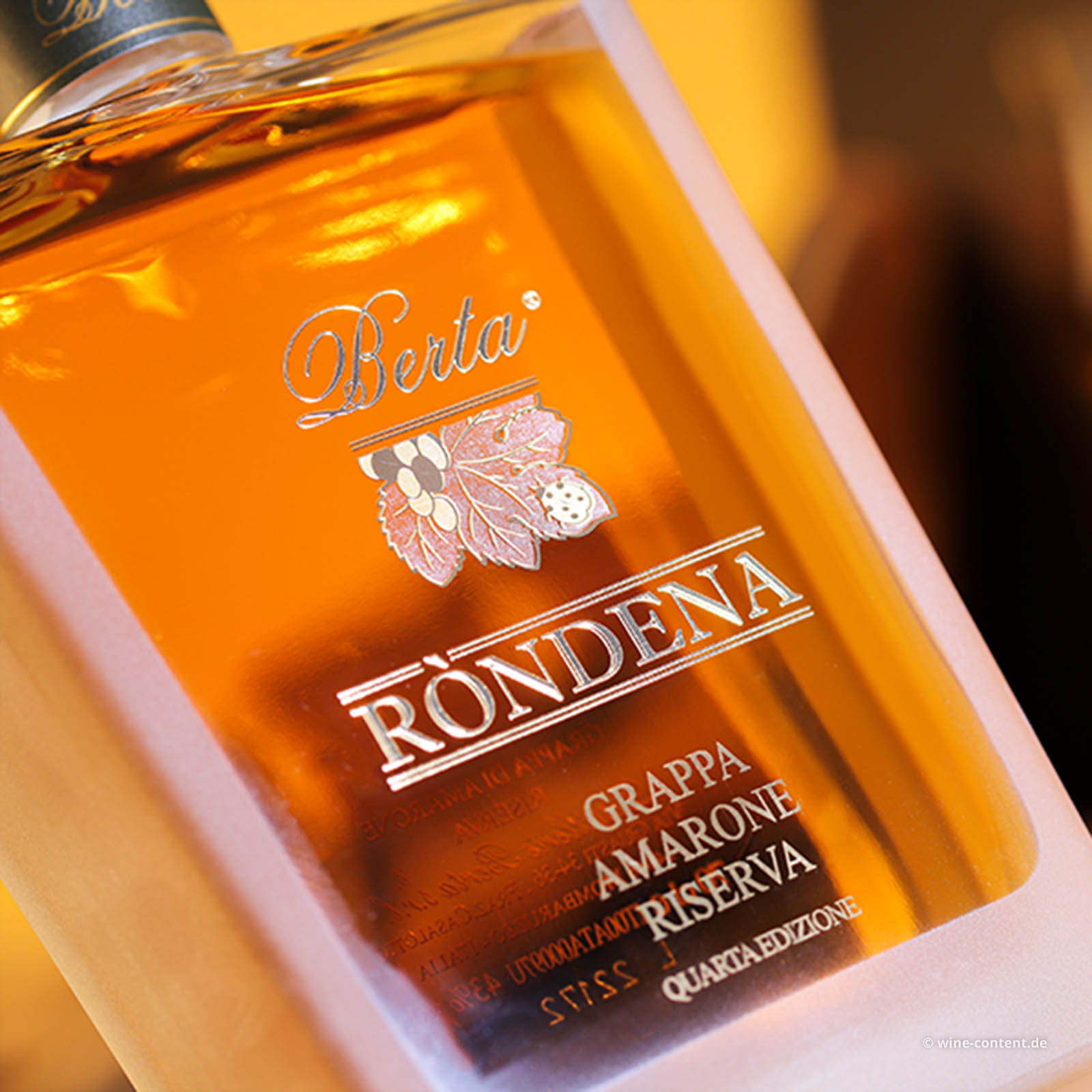 Grappa Amarone Riserva Ròndena in Holzkassette