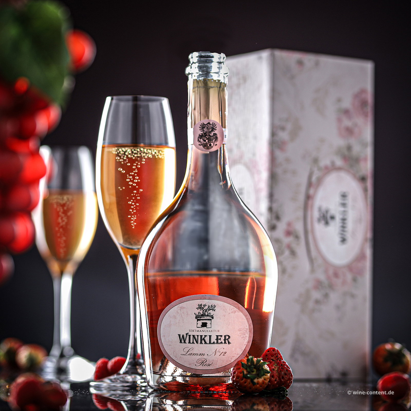 1x Spumante Lamm Rosé N°12 Extra Brut in Geschenkverpackung