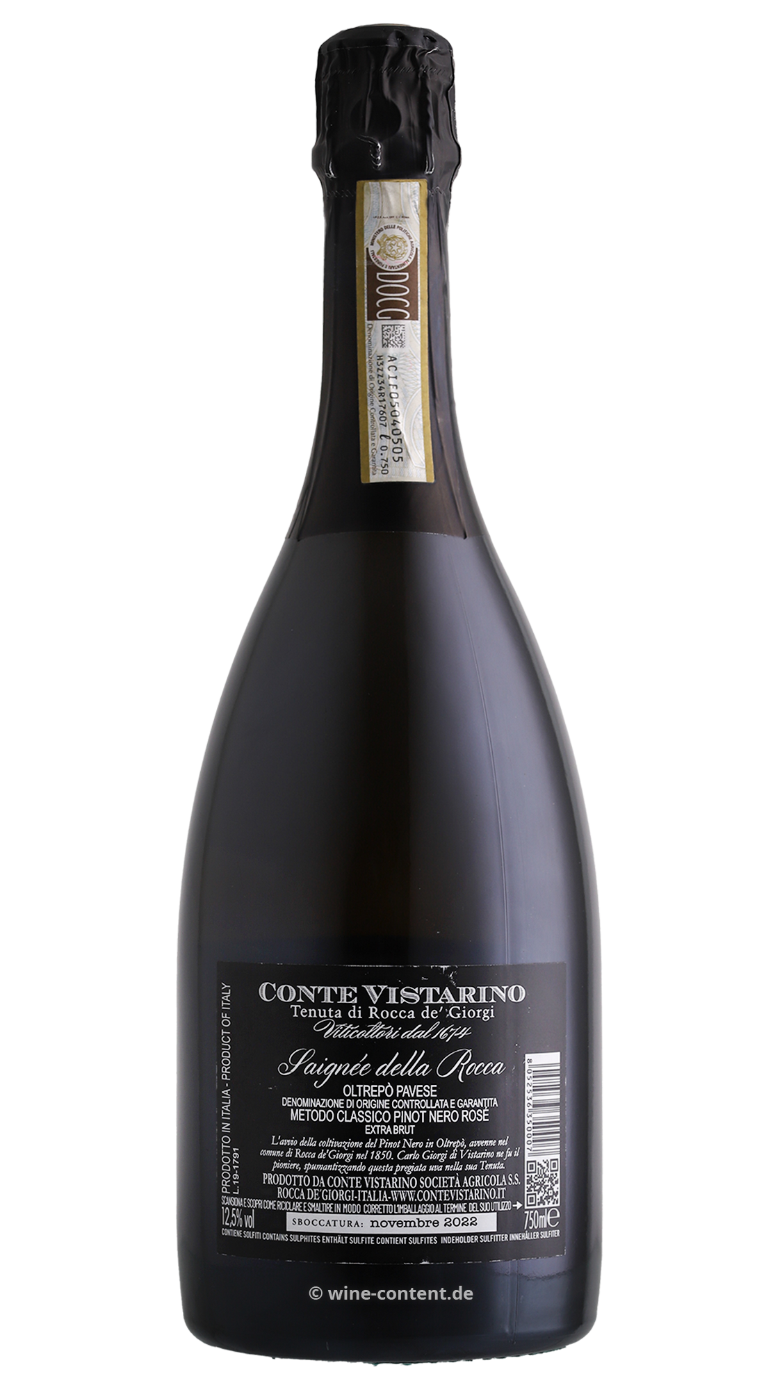 Spumante Rosé Pinot Nero Saignée della Rocca Extra Brut