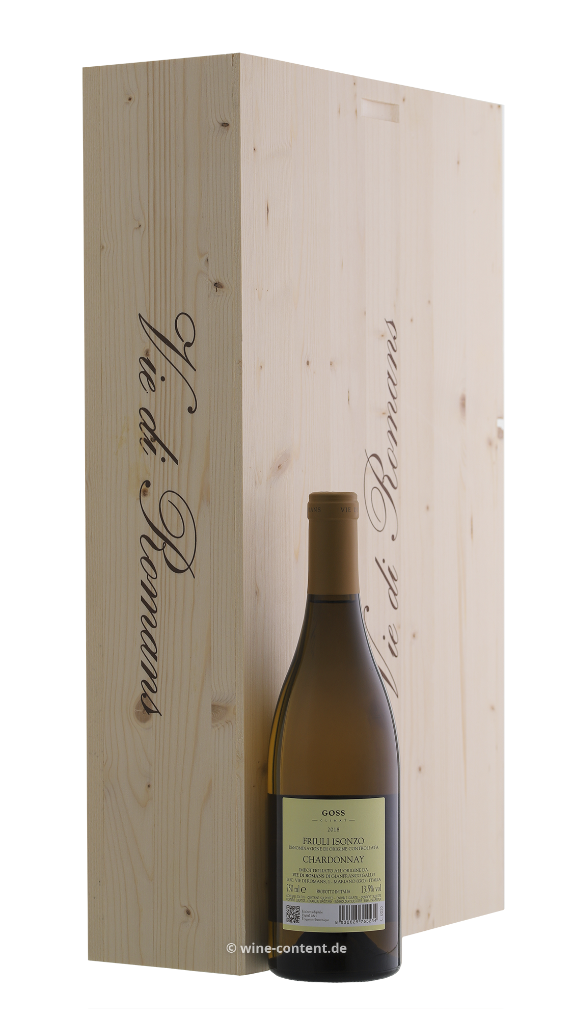 6er-Holzkiste Chardonnay 2018 Goss Climat