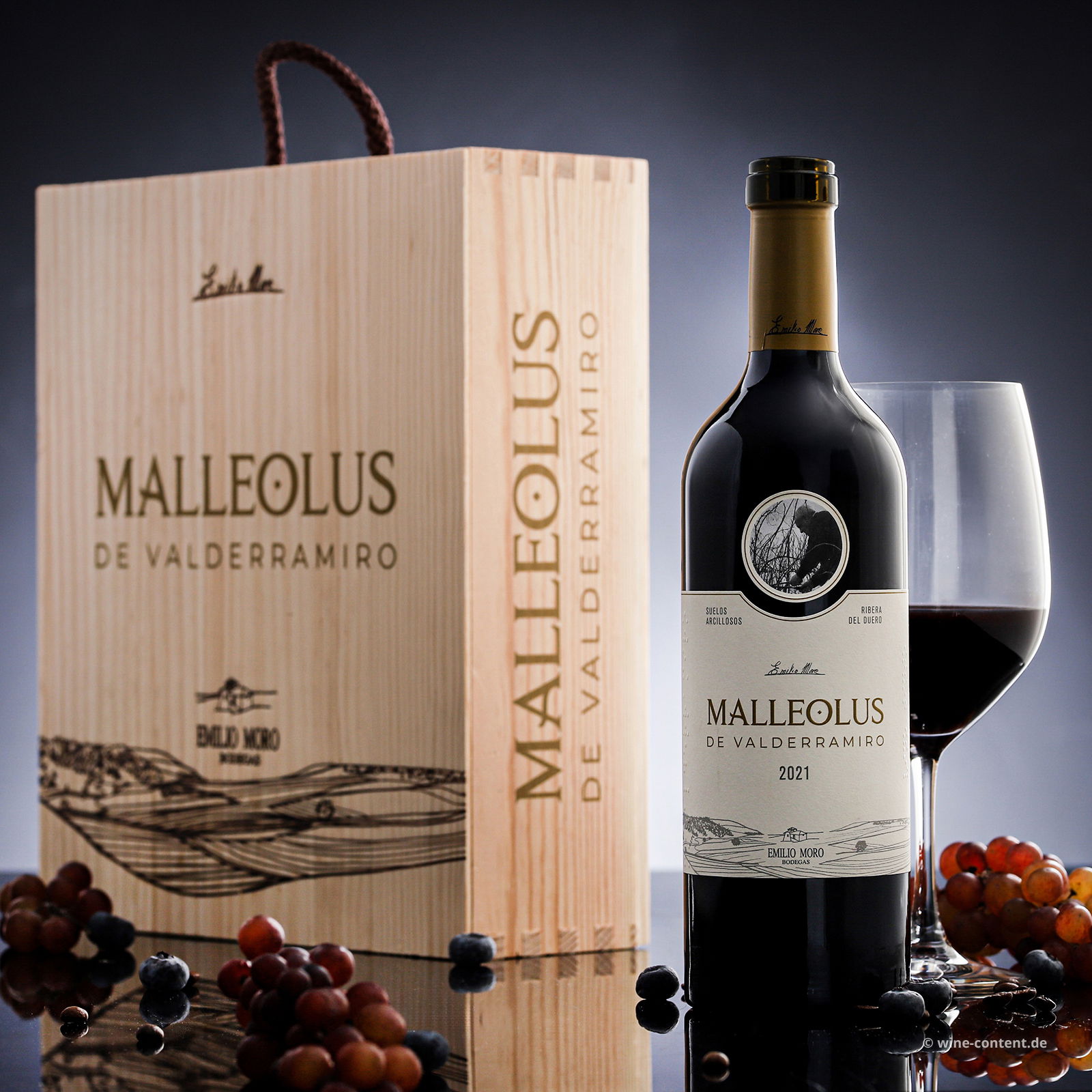 3er-Holzkiste Malleolus de Valderramiro 2021