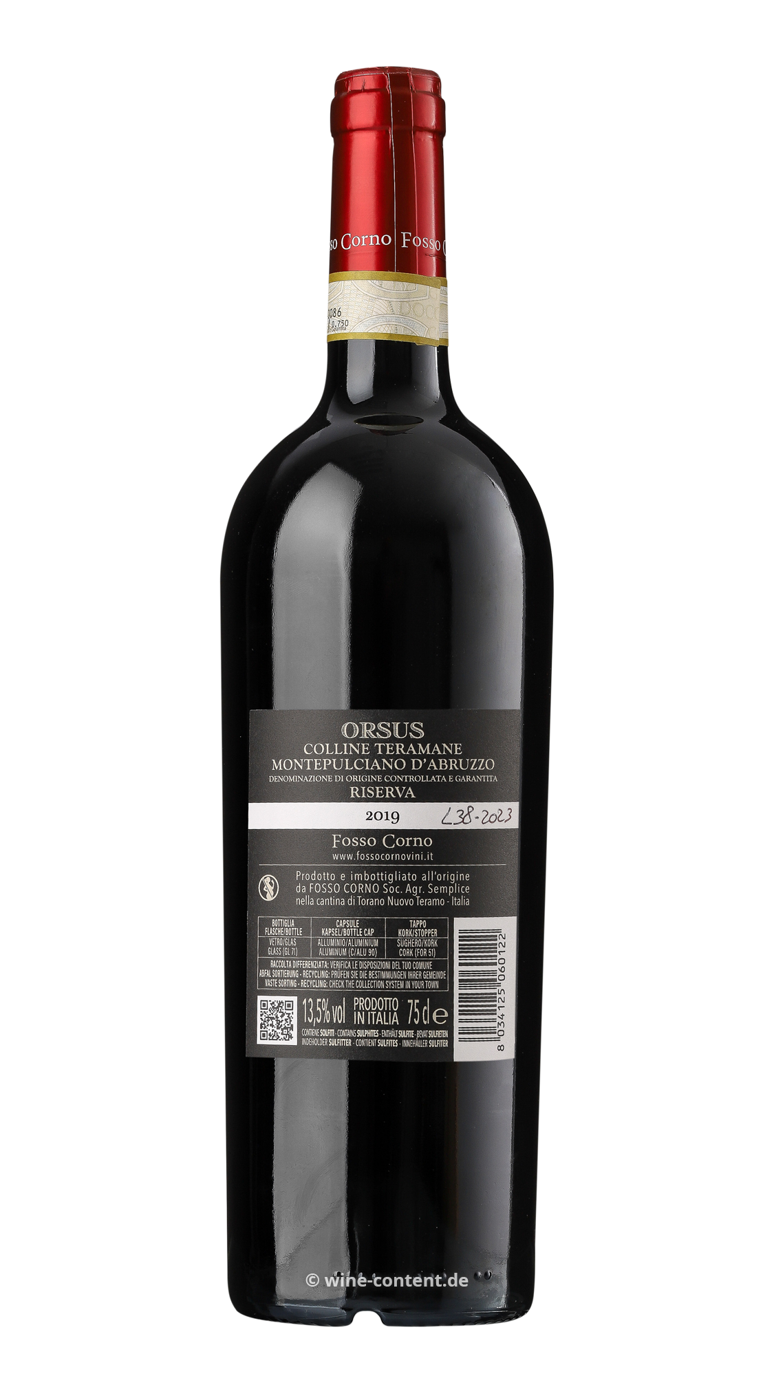 Montepulciano d'Abruzzo Riserva 2019 Orsus