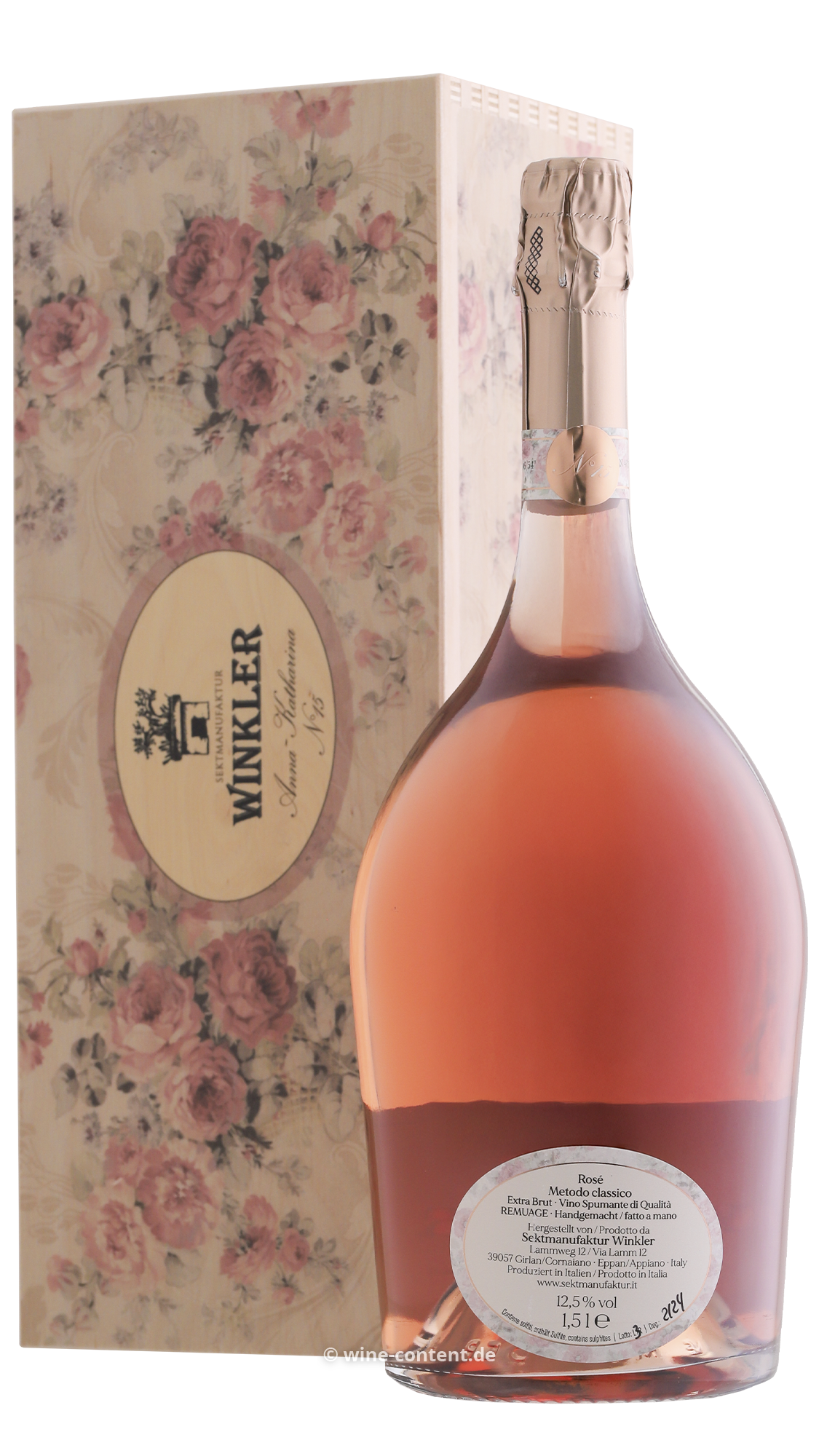 Spumante Rosé Anna-Katharina N°15 Extra Brut in Holzkiste