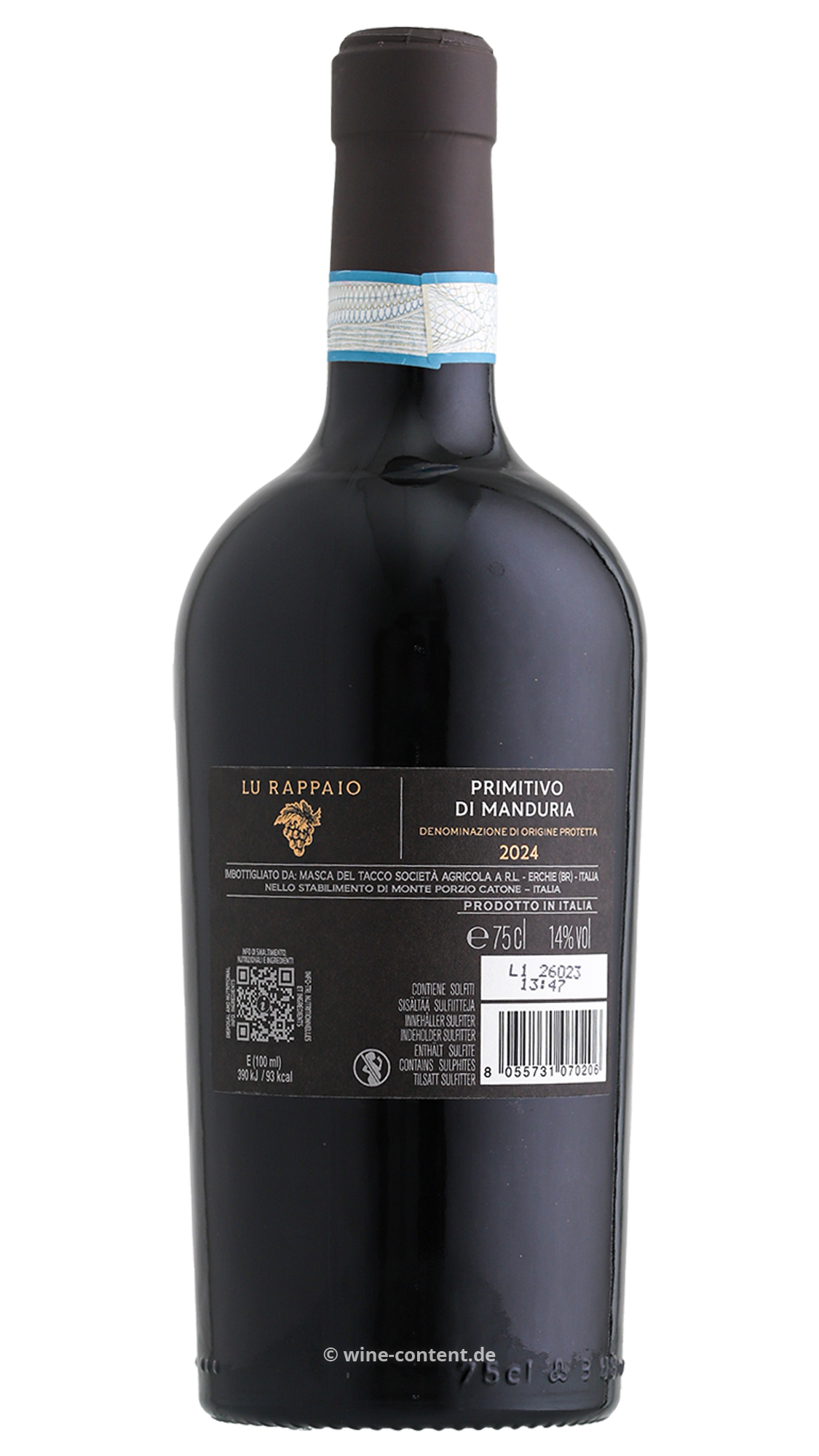 Primitivo di Manduria 2024 Lu Rappaio