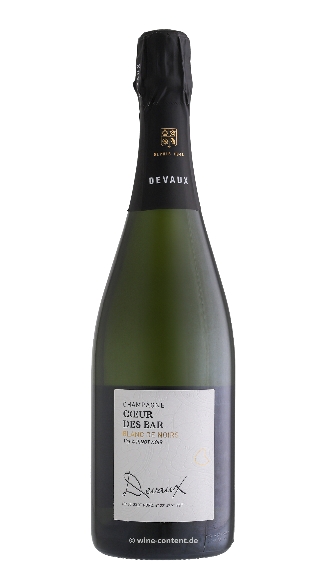 Champagner Blanc de Noirs Coeur des Bar Brut