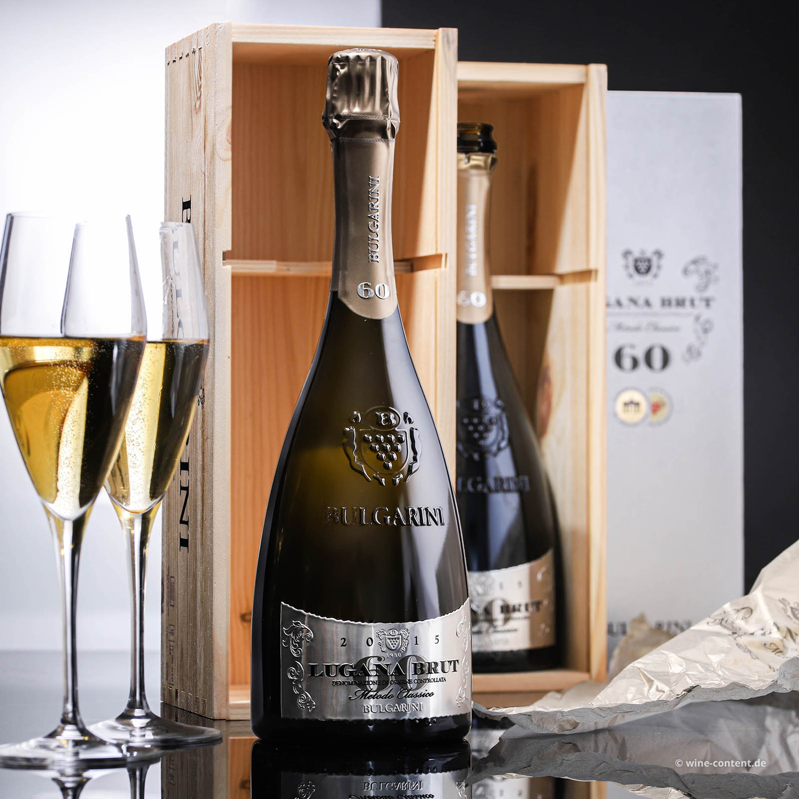 3er-Paket Lugana Spumante 2015 60 mesi Brut