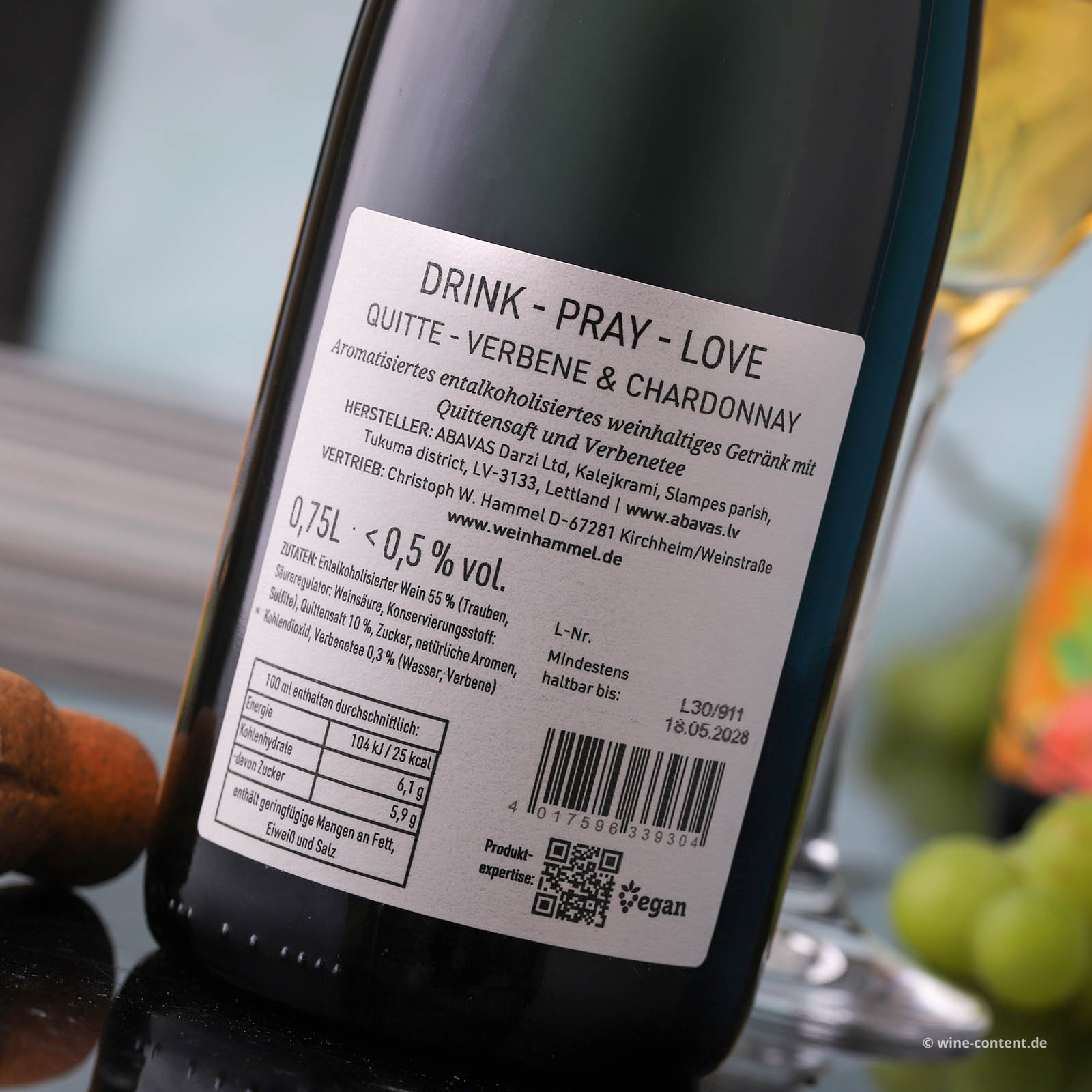 Drink Pray Love Quitte, Verbene & Chardonnay