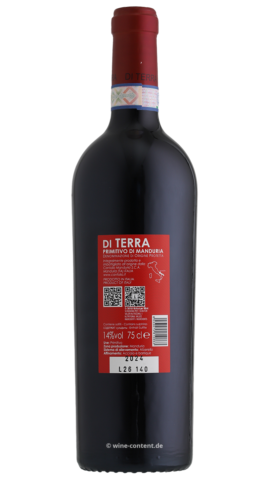 Primitivo di Manduria 2024 di Terra 14,0