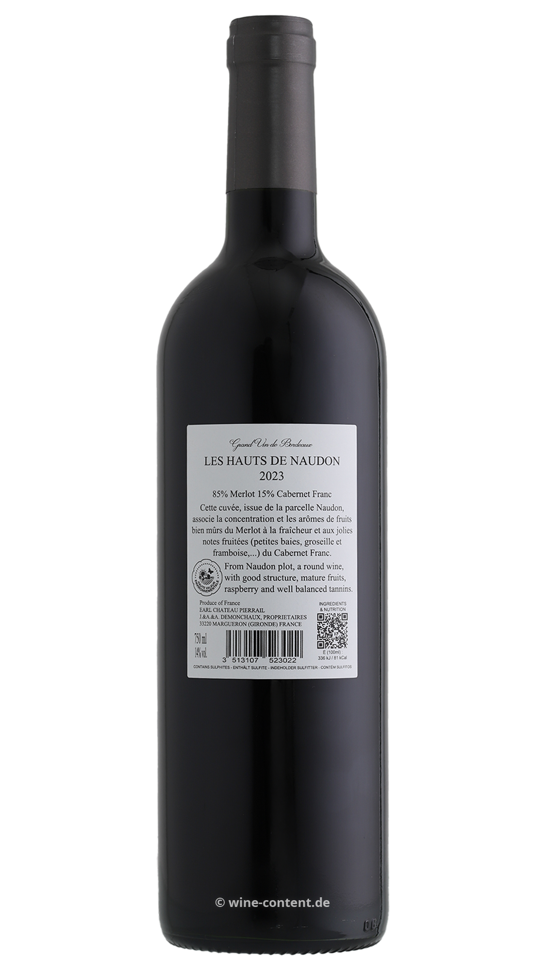 Bordeaux Supérieur 2023 Les Hauts De Naudon