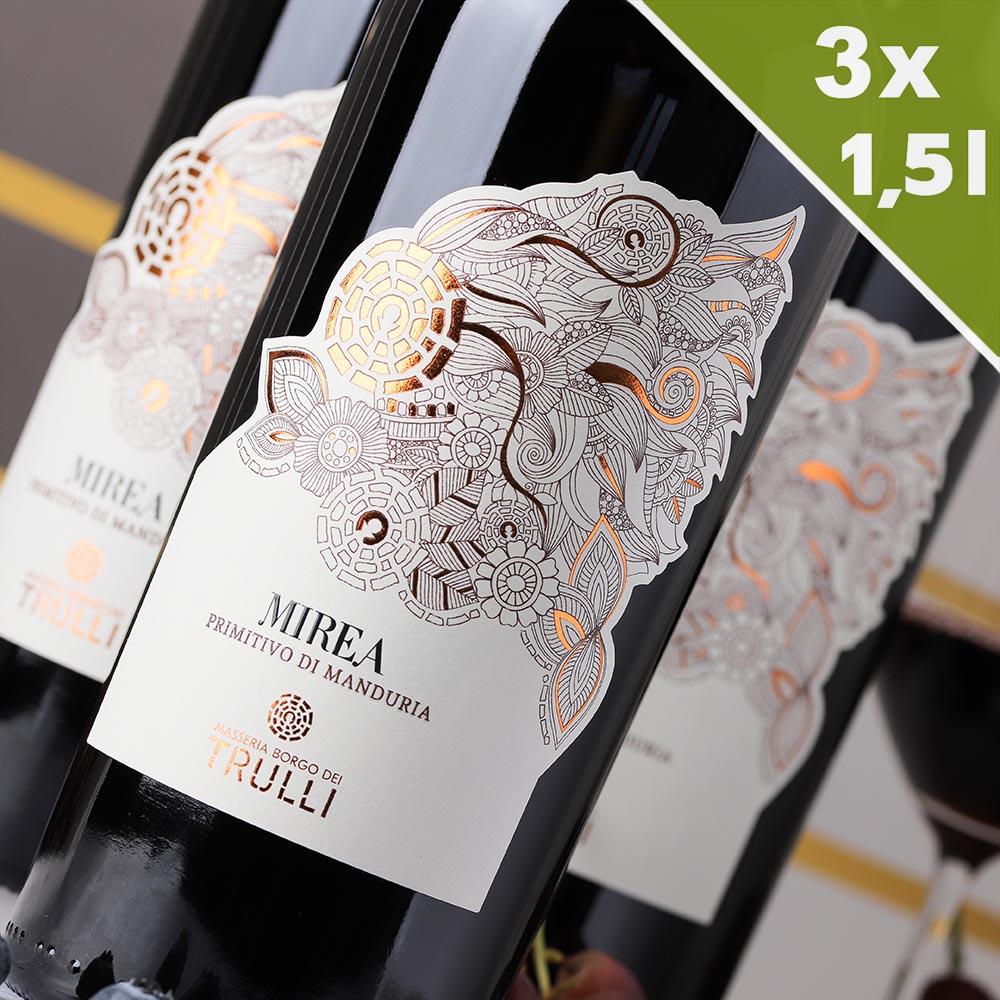 3er-Paket Primitivo di Manduria 2022 Mirea Magnum