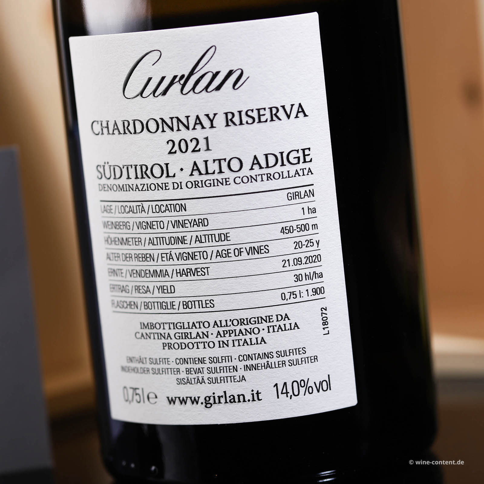 Chardonnay Riserva 2021 Curlan