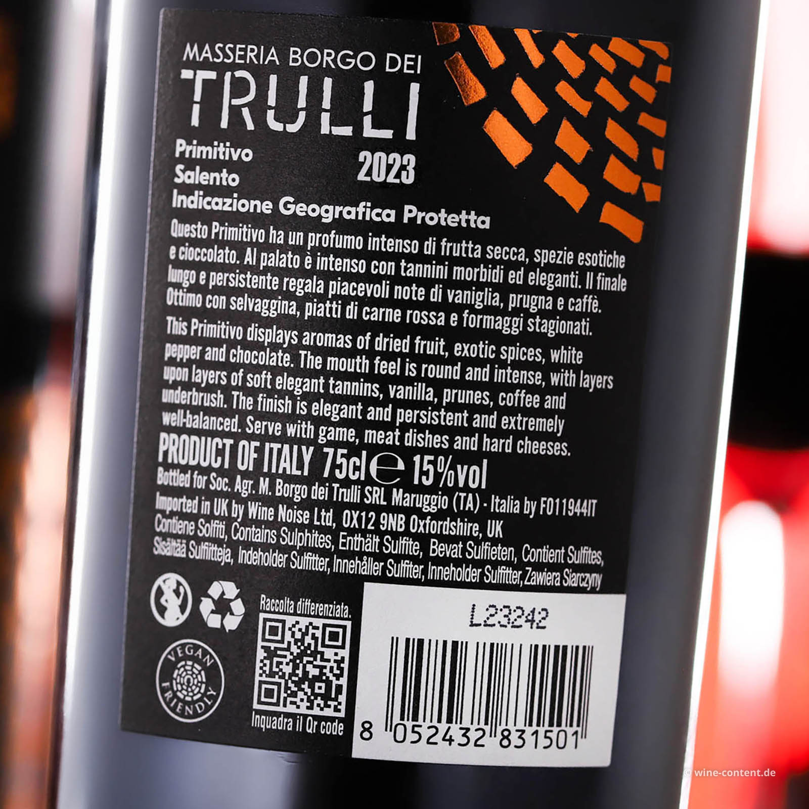 Primitivo Salento 2023 Saracena