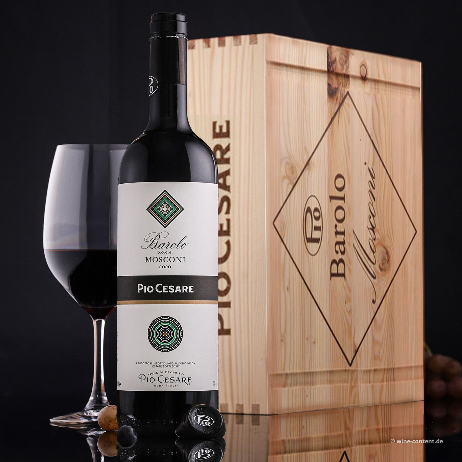 3er-Holzkiste Barolo 2020 Mosconi